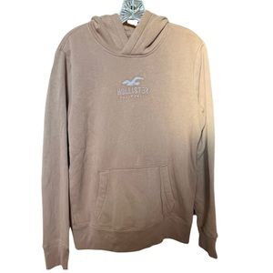 Hollister women’s tan pull over hooded sweatshirt
